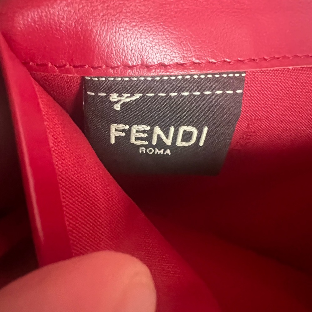 Fendi- Authentic 🍀 EUC Red Leather Long Wallet - Picture 7 of 9